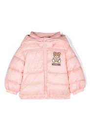 Moschino Kids Teddy Bear-print quilted jacket - Rosa