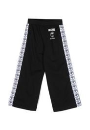 Moschino Kids logo cotton track pants - Nero