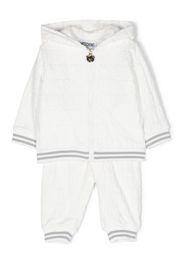 Moschino Kids logo-embossed terry-cloth tracksuit - Bianco