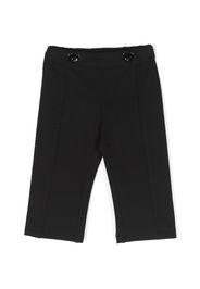 Moschino Kids logo-embroidered chino trousers - Nero