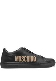 Moschino logo-embossed leather sneakers - Nero