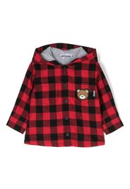 Moschino Kids Leo-teddy hooded shirt - Rosso