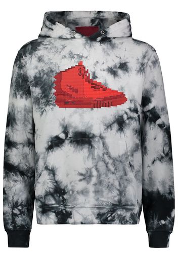 Mostly Heard Rarely Seen 8-Bit sneaker tie-dye hoodie - Nero