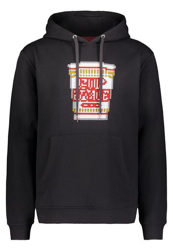 Mostly Heard Rarely Seen 8-Bit Hot Pasta print hoodie - Nero