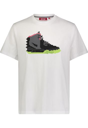 Mostly Heard Rarely Seen 8-Bit sneaker print T-shirt - Bianco