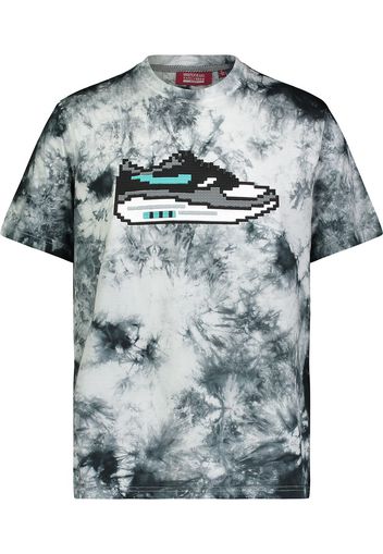 Mostly Heard Rarely Seen 8-Bit sneaker tie-dye print T-shirt - Nero