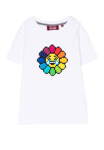 Mostly Heard Rarely Seen 8-Bit T-shirt Laughing Flower - Bianco