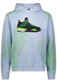 Mostly Heard Rarely Seen 8-Bit sneaker print hoodie - Blu