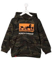 Mostly Heard Rarely Seen 8-Bit graphic-print cotton hoodie - Marrone