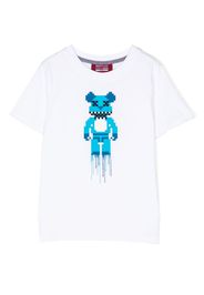 Mostly Heard Rarely Seen 8-Bit T-shirt Mini Blue Bear - Bianco