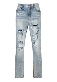 Jeans con design a pannelli Half and Half