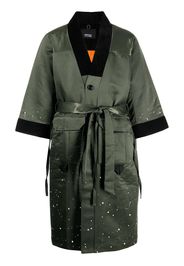 Mostly Heard Rarely Seen Cappotto monopetto Kimono Robe - Verde