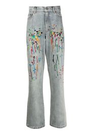 Mostly Heard Rarely Seen Jeans dritti con ricamo - Blu