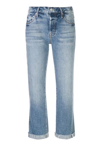 mid-rise cropped denim jeans