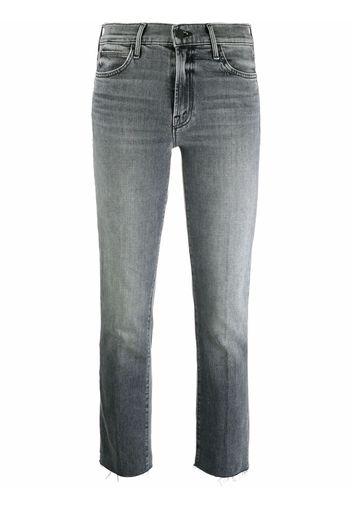 MOTHER mid-rise slim cropped jeans - Grigio