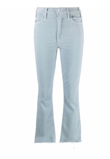 MOTHER cropped velvet trousers - Blu