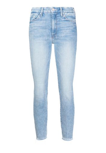 MOTHER Jeans slim Looker con orlo sfilacciato - Blu