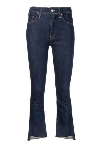 MOTHER Holy Melancholy cropped distressed jeans - Blu