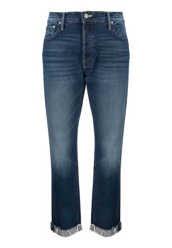 MOTHER "The Scrapper" cropped jeans - Blu