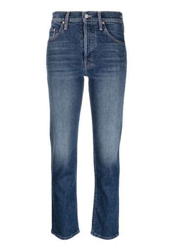 MOTHER Jeans skinny crop a vita alta - Blu