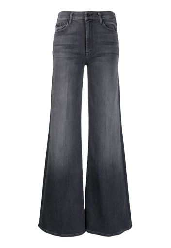 MOTHER The Roller mid-rise wide-leg jeans - Nero