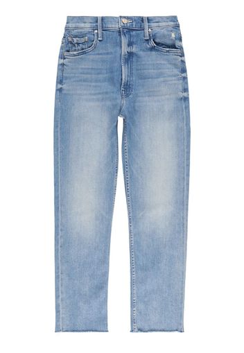 MOTHER Rider high-rise straight-leg jeans - Blu