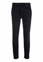 MOTHER high-waist cropped skinny jeans - Blu