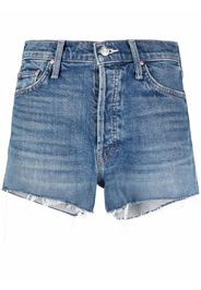 MOTHER The Tomcat frayed denim shorts - Blu