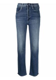 MOTHER Tomcat ankle-cut slim jeans - Blu
