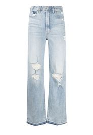 MOTHER ripped straight-leg jeans - Blu