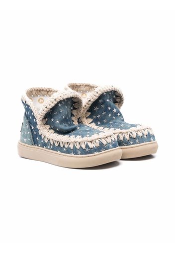 Mou Kids Eskimo star-embellished boots - Blu