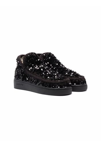 Mou Kids TEEN sequin-embellished ankle boots - Nero