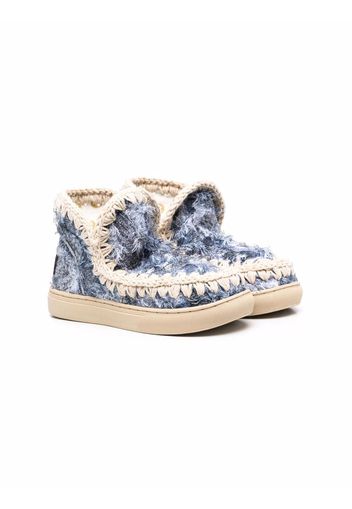 Mou Kids Stivali Eskimo con effetto vissuto - Blu