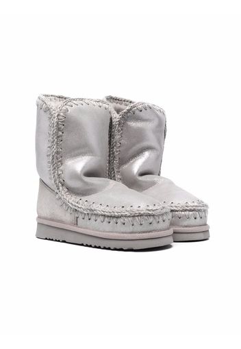 Mou Kids TEEN Eskimo shearling boots - Argento