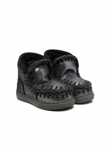 Mou Kids shearling lining boots - Effetto metallizzato