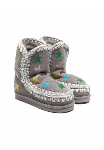 Mou Kids Eskimo star-embellished boots - Grigio