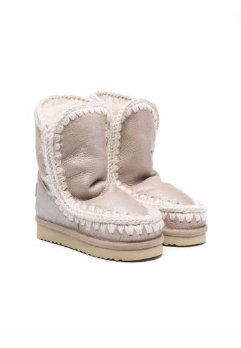 Mou Kids whipstitch-detail boots - Toni neutri