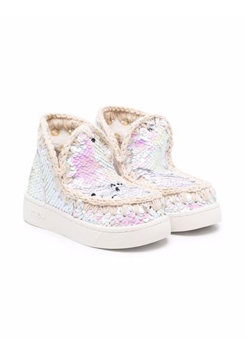 Mou Kids Eskimo sequin-embellished boots - Rosa