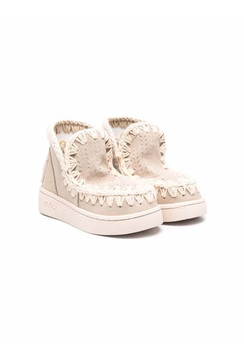 Mou Kids Eskimo perforated ankle boots - Toni neutri