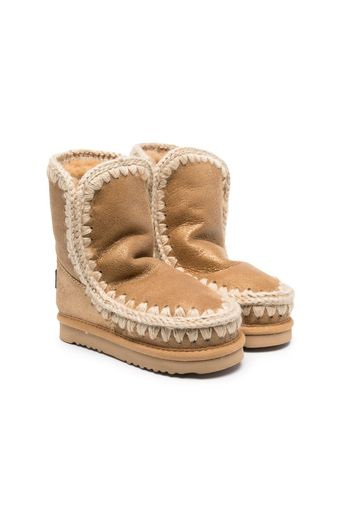 Mou Kids Stivali con fodera in shearling - Marrone