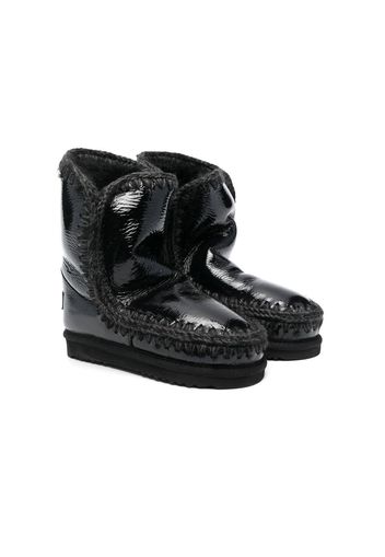 Mou Kids shearling-lined leather boots - Nero