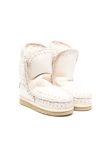 Mou Kids shearling-lined leather boots - Bianco