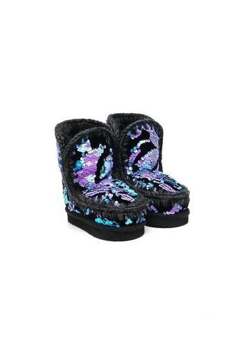 Mou Kids Eskimo sequin-embellished boots - Nero