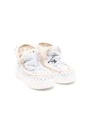 Mou Kids sequin-detailing ankle boots - Bianco