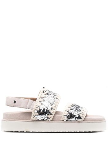 Mou sequin-embellished sandals - Argento