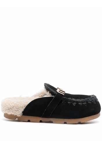 Mou Slippers con applicazione - Nero