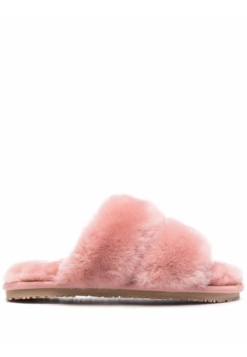 Mou shearling open-toe slippers - Rosa