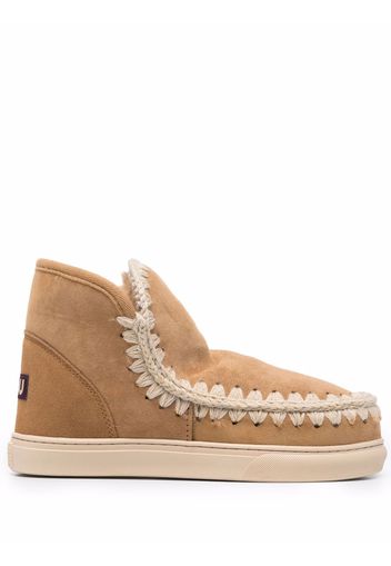 Mou contrast-stitch snow boots - Marrone