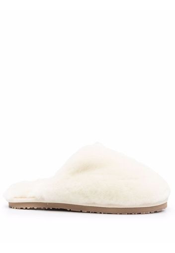 Mou Slippers con bordo in shearling - Bianco