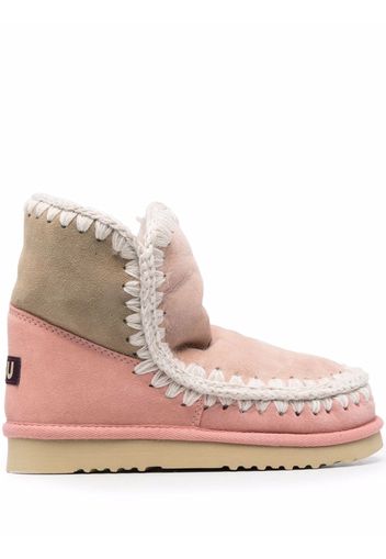 Mou colour-block shearling-lined Eskimo boots - Rosa